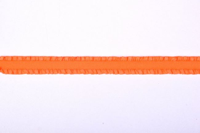 Lemovacia guma s volánmi v sýto oranžovej farbe o šírke 1,2 cm 43517