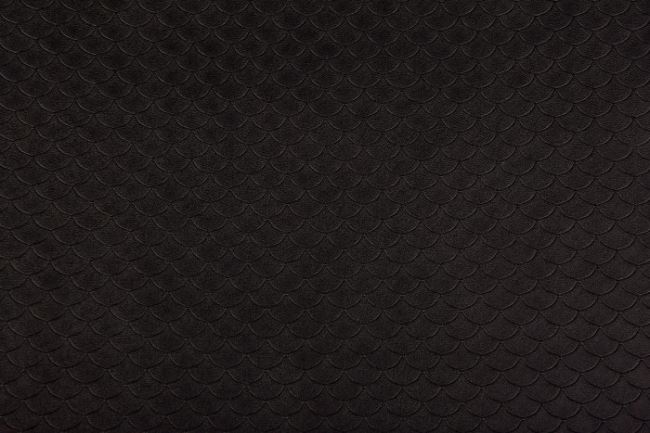 Koženka v čiernej farbe s vytlačeným vzorom vĺn 12279/998