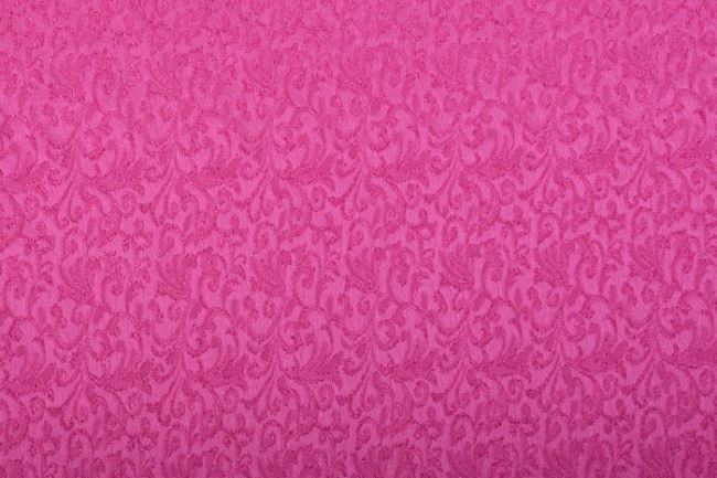 Kostýmová látka v ružovej farbe s tkaným vzorom 2423/017