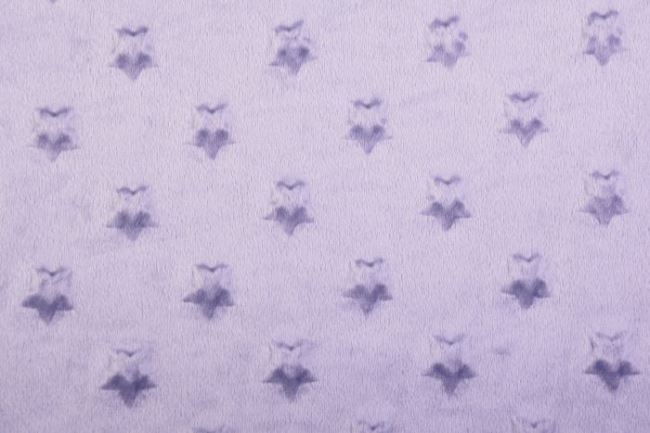 Minky fleece vo svetlo šedej farbe s hviezdičkami 61946