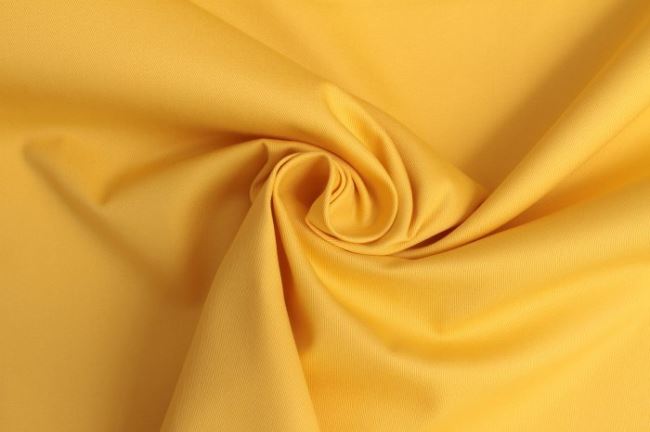 Bavlnený keper v žltej farbe 02888/035