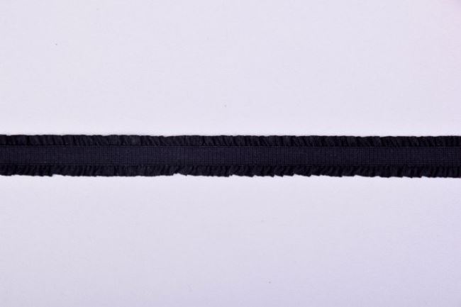 Lemovacia guma s volánmi v čiernej farbe o šírke 1,2 cm 43525