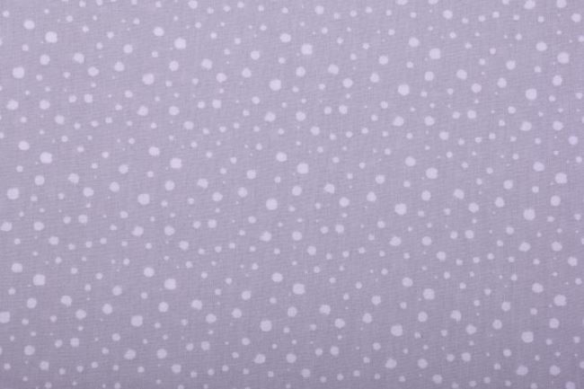Bavlnená látka tmavo šedá s bielymi nepravidelnými bodkami 9300/063