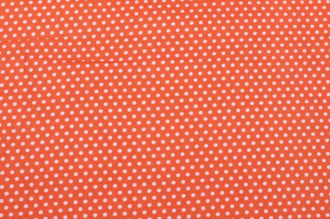 Bavlna oranžová s bodkami 6506/036
