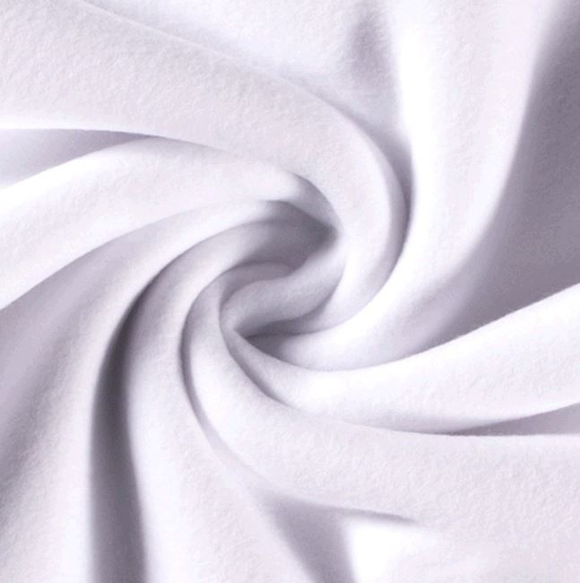 Bavlnený fleece v biele farbe 10004/050