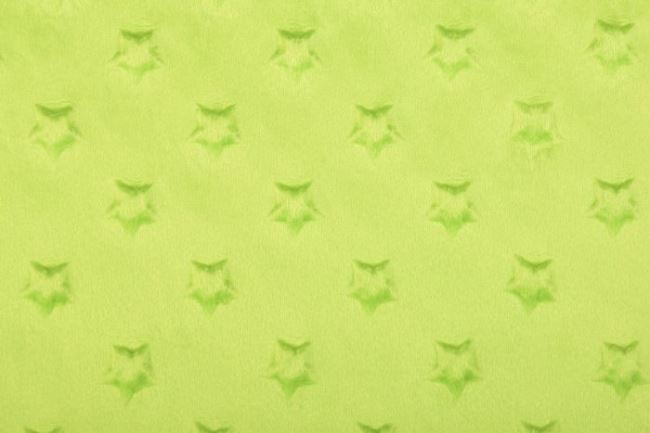Minky fleece v zelenej farbe s hviezdičkami 61945
