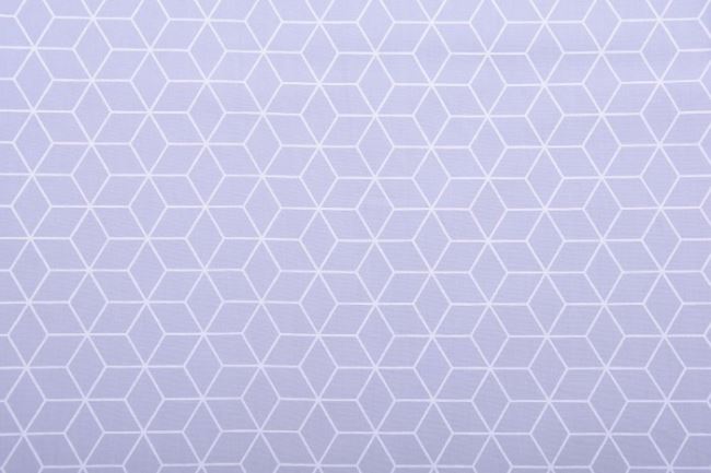 Bavlnená látka v šedej farbe s geometrickou potlačou 11106/063