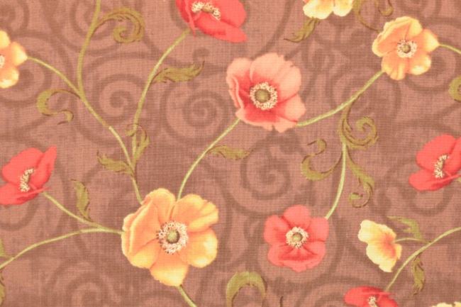 Americká bavlna na patchwork s kvetmi 199PYOPM/73