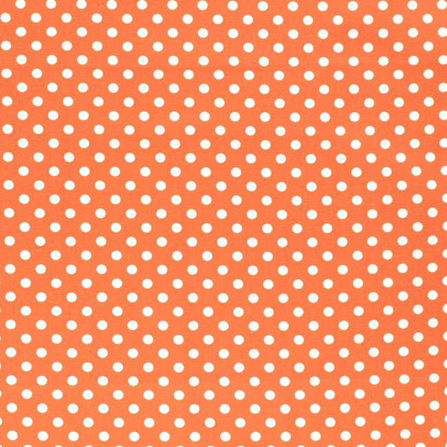 Džínsovina v oranžovej farbe s bodkami 13233/036