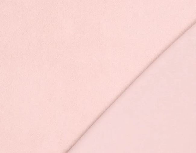 Prémiový bavlnený fleece v ružovej farbe s nízkym vlasom 0947/092