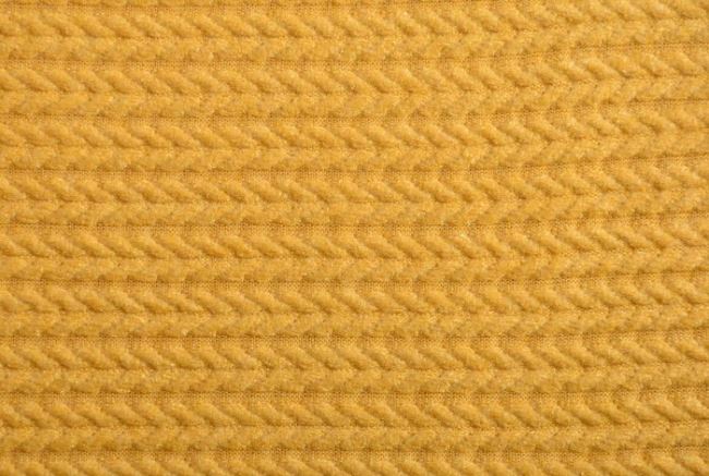 Pletenina žltej farby s vrkôčiky 0844/575