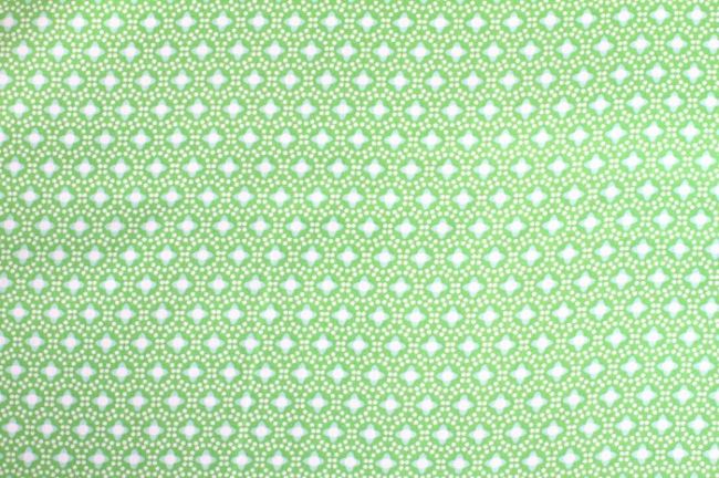 Bavlnená látka vo svetlo zelenej farbe so vzorom 6496/23