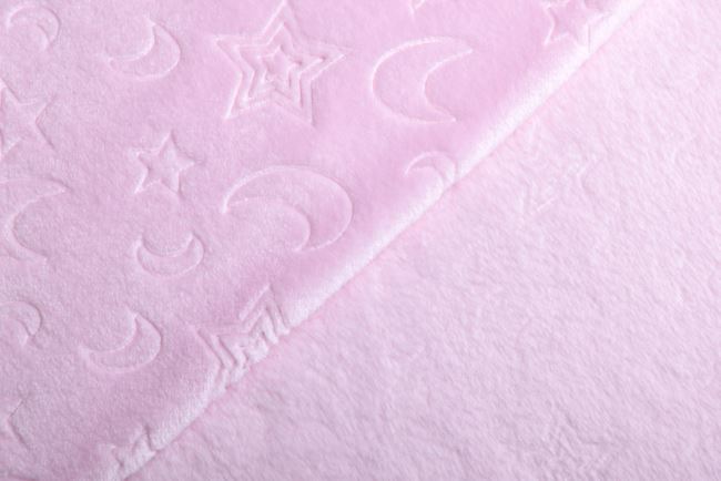 Flanel fleece ružovej farby so vzorom 129.361.5017