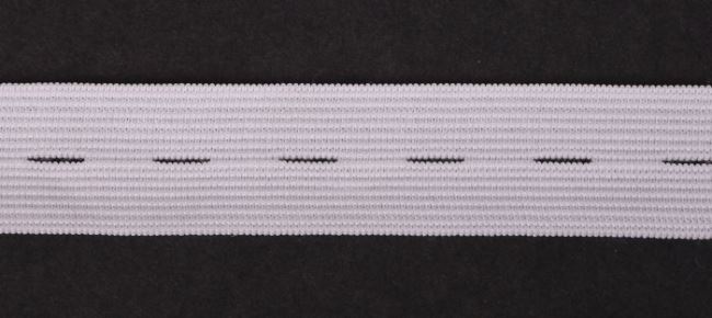 Dierková bielizňová guma v bielej farbe 20 mm K-K40-84121-1