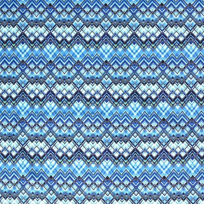 Softshell v modrej farbe s cik-cak potlačou 14041/003