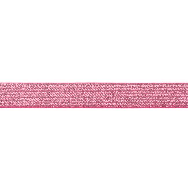 Ozdobná tmavo ružová guma široká 2,5 cm 44265