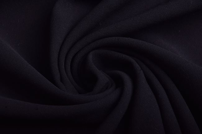 Kostýmová vlnená látka v čiernej farbe TI488