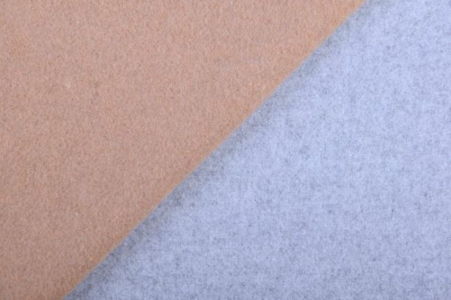 Obojstranný flauš v pieskovej a šedej farbe PS94