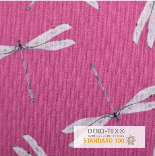 Bavlnený úplet v ružovej farbe s potlačou vážok 16454/014