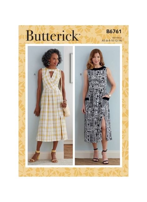 Strih Butterick na šaty vo veľ. 32-40 B6761-A5