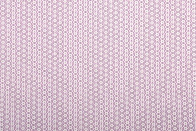 Americká bavlna na patchwork v lila farbe s drobným motívom kvietku a bodiek 13818-14