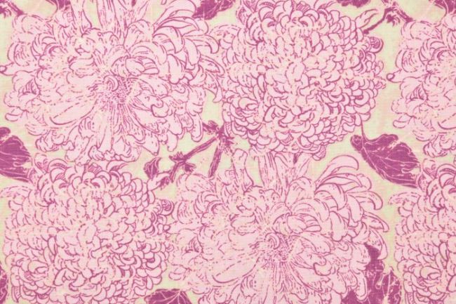 Americká bavlna na patchwork s kvetmi 199PYOPM/48