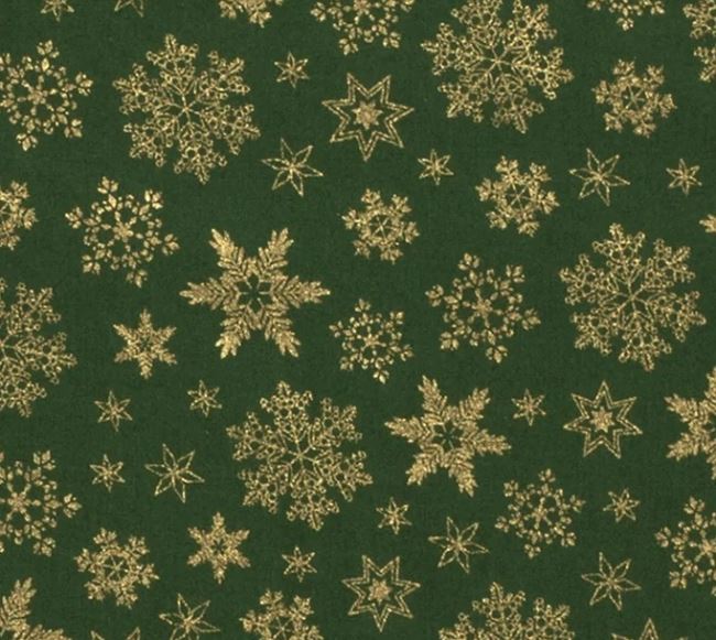 Vianočná bavlnená látka v zelenej farbe 18728/025