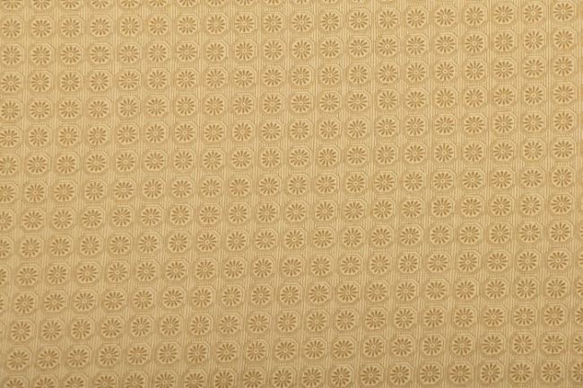 Americká bavlna na patchwork v béžovej farbe s jemným vzorom ornamentov 199PYOPM/10
