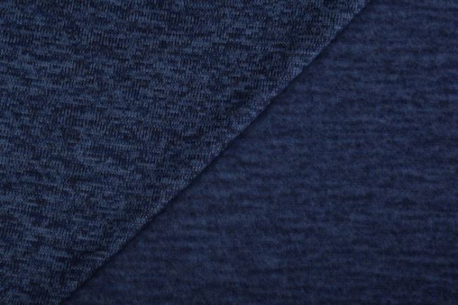 Melírovaná pletenina v tmavo modrej farbe s počesom 03083/007