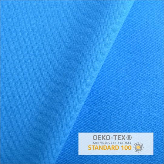 Teplákovina French Terry v azúrovo modrej farbe RS0196/004