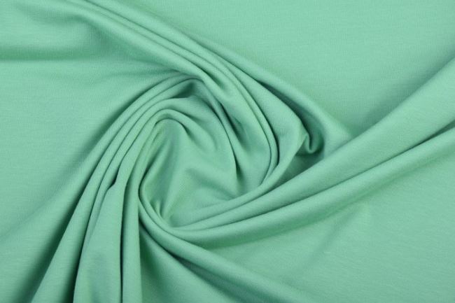 Bavlnený úplet v zelenej farbe s certifikátiek Oeko-Tex Standard 124.554/0823