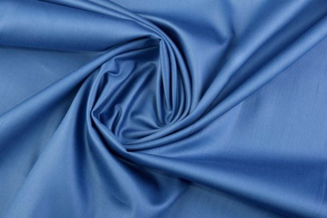 Bavlnené lesklé plátno v modrej farbe TM1001-006