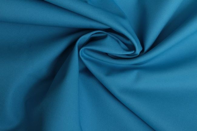 Bavlnený keper v modrej farbe 02888/104