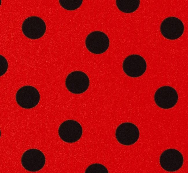 Rongo v červenej farbe s čiernych bodkami 20808/015