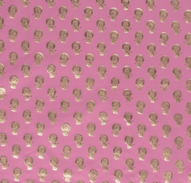 Bavlnený úplet ružovej farby s levíkmi 13046/014