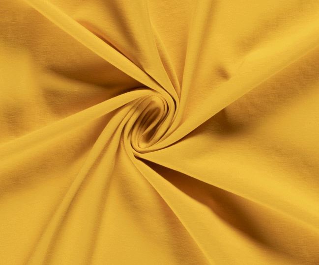Bavlnený úplet v tmavo žltej farbe T14481/34