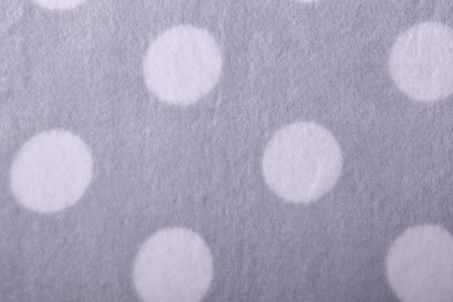 Flanel fleece v šedej farbe s bodkami 130.575/5002