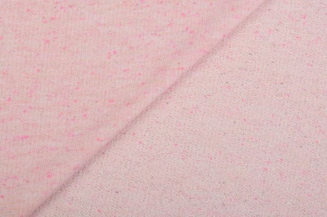 Teplákovina French Terry v ružovom melíre 04549/037