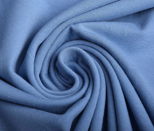 Bavlnený úplet v modrej farbe 186343
