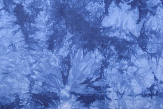 Bavlnená látka s modrým batikovaným vzorom A5