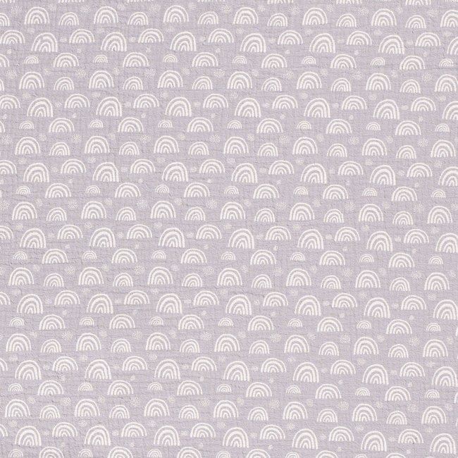 Mušelín v šedej farbe s dúhou 15513/061