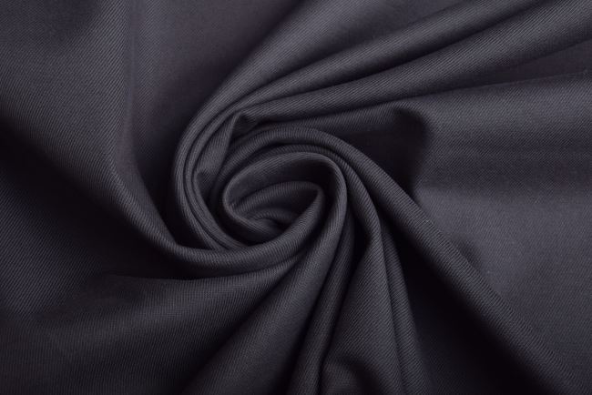 Strečová bavlnená látka v tmavo šedo hnedej farbe TI345