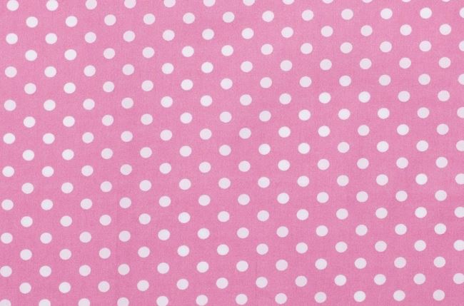 Bavlnená látka v ružovej farbe s bodkami 05570/011
