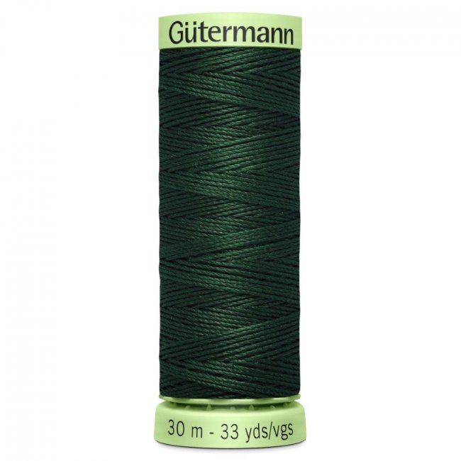 Extra silná šijacia niť Gütermann v tmavej zelenej farbe J-472