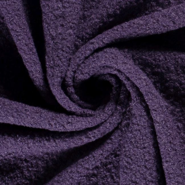 Kabátová látka buklé vo fialovej farbe 20057/047