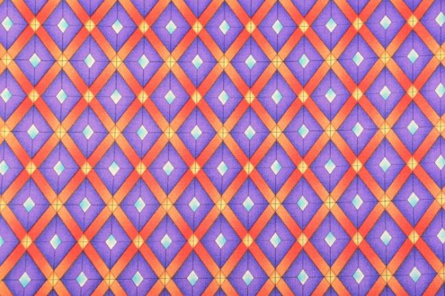 Americká bavlna na patchwork s geometrickým vzorom 199PYOPM6