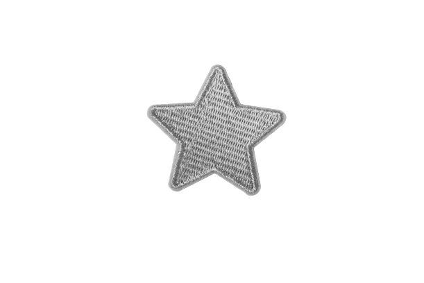 Nažehľovacia nášivka v tvare striebornej hviezdičky TH347