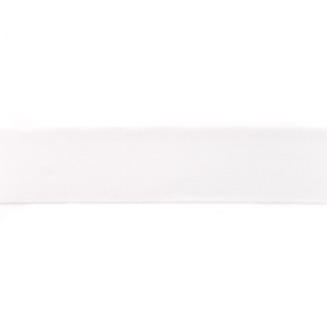Bielizňová guma o šírke 40 mm v bielej farbe 198R-40082