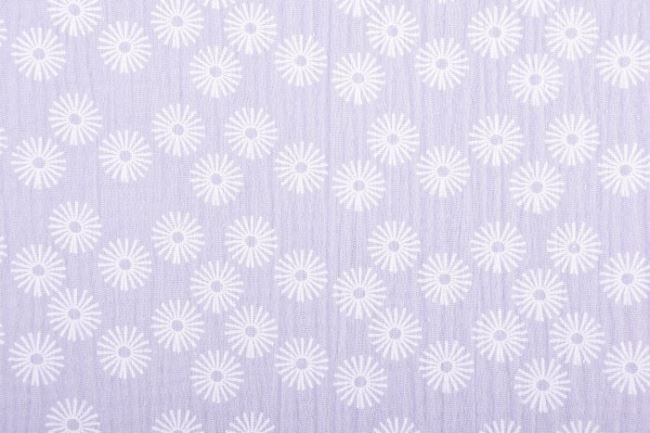 Mušelín v šedej farbe s potlačou kvetín 13054/061