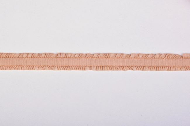 Lemovacia guma s volánmi v béžovej farbe so šírkou 1,2 cm 43521